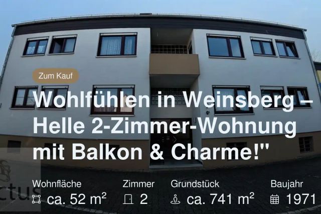 Neu im Angebot: Wohlfühlen in Weinsberg – Helle 2-Zimmer-Wohnung mit Balkon & Charme!“