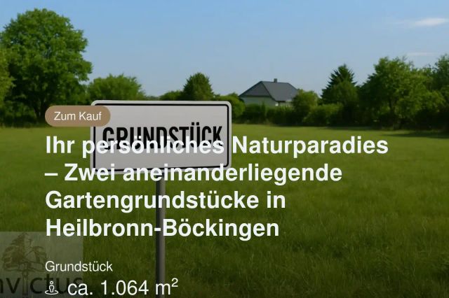 Nicht mehr verfügbar: Ihr persönliches Naturparadies – Zwei aneinanderliegende Gartengrundstücke in Heilbronn-Böckingen