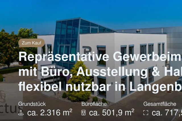 Nicht mehr verfügbar: Repräsentative Gewerbeimmobilie mit Büro, Ausstellung & Halle – flexibel nutzbar in Langenbrettach