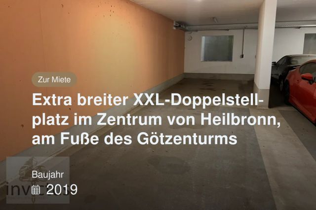 Neu im Angebot: Extra breiter XXL-Doppelstellplatz im Zentrum von Heilbronn, am Fuße des Götzenturms