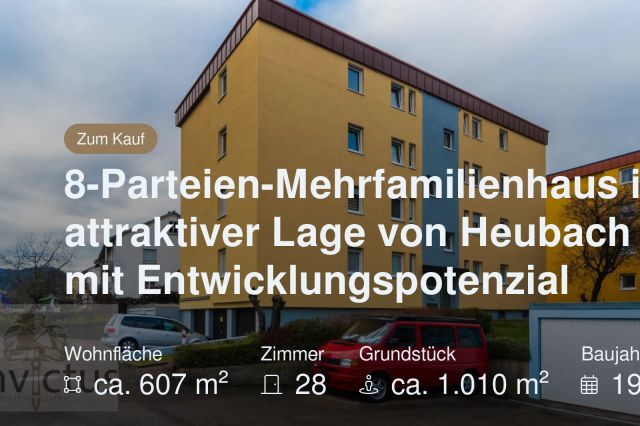 Neu im Angebot: 8-Parteien-Mehrfamilienhaus in attraktiver Lage von Heubach mit Entwicklungspotenzial