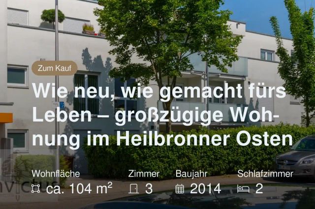 Neu im Angebot: Wie neu, wie gemacht fürs Leben – großzügige Wohnung im Heilbronner Osten