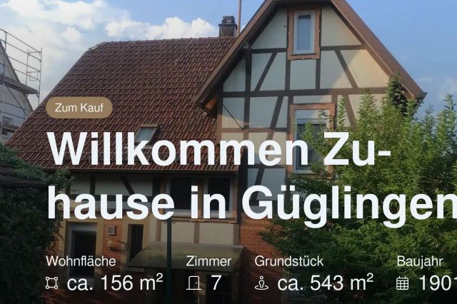 Neu im Angebot: Willkommen Zuhause in Güglingen