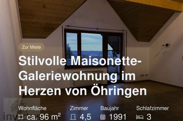 Neu im Angebot: Stilvolle Maisonette-Galeriewohnung im Herzen von Öhringen