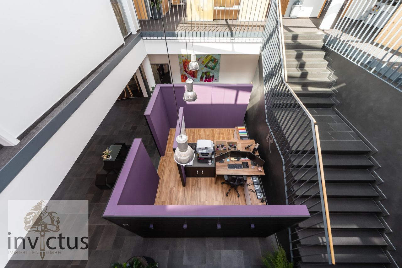 Blick vom Atrium ins EG