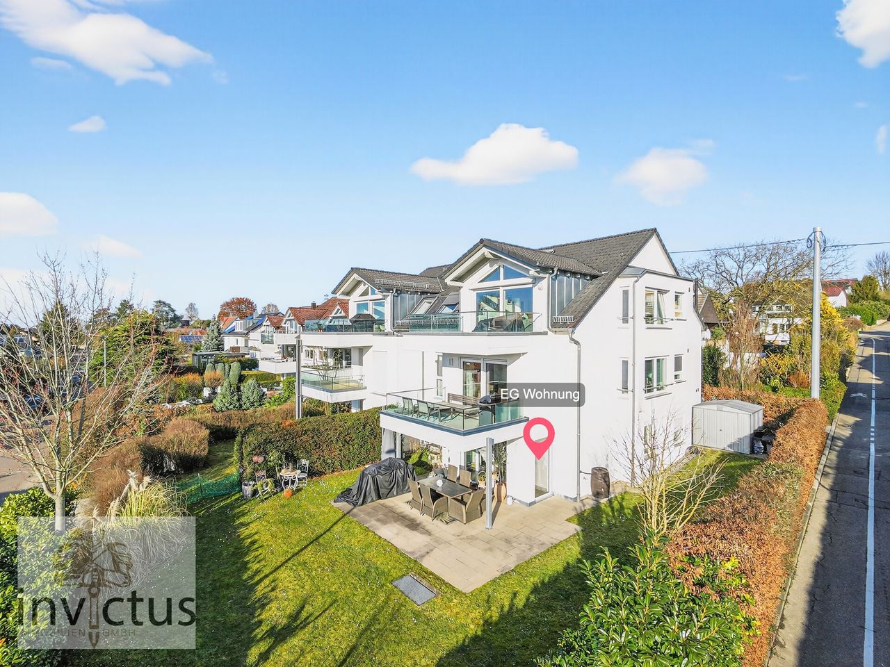 Ansicht der Wohnung von oben