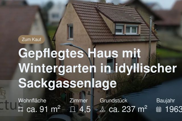 Neu im Angebot: Gepflegtes Haus mit Wintergarten in idyllischer Sackgassenlage