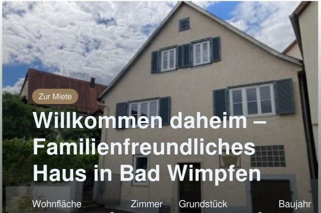 Neu im Angebot: Willkommen daheim – Familienfreundliches Haus in Bad Wimpfen