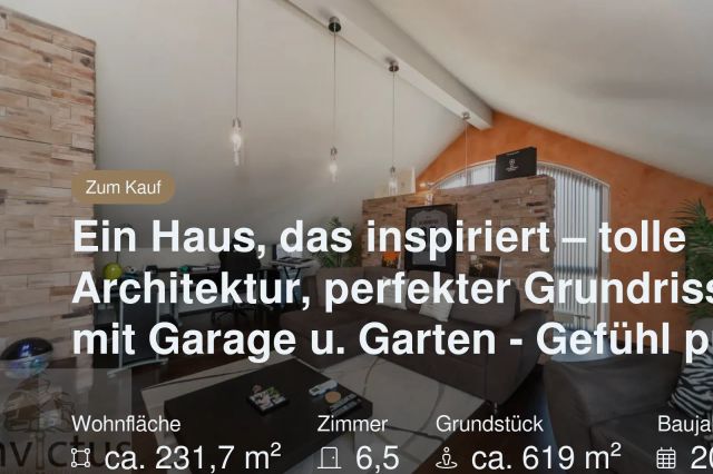 Neu im Angebot: Ein Haus, das inspiriert – tolle Architektur, perfekter Grundriss, mit Garage u. Garten – Gefühl pur