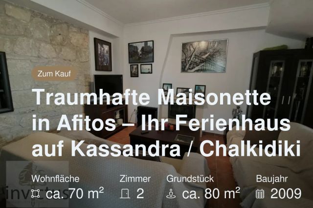 Neu im Angebot: Traumhafte Maisonette in Afitos – Ihr Ferienhaus auf Kassandra / Chalkidiki