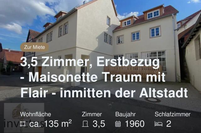 Neu im Angebot: 3,5 Zimmer, Erstbezug – Maisonette Traum mit Flair – inmitten der Altstadt