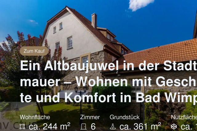 Neu im Angebot: Ein Altbaujuwel in der Stadtmauer – Wohnen mit Geschichte und Komfort in Bad Wimpfen