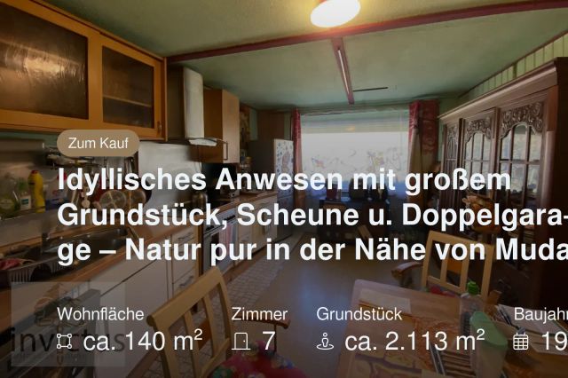 Neu im Angebot: Idyllisches Anwesen mit großem Grundstück, Scheune u. Doppelgarage – Natur pur in der Nähe von Mudau